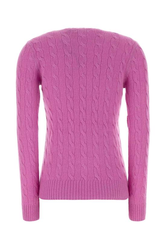 26FW 폴로 랄프로렌 폴로 자수 케이블 니트 스웨터 211971865 506 Pink - POLO RALPH LAUREN
