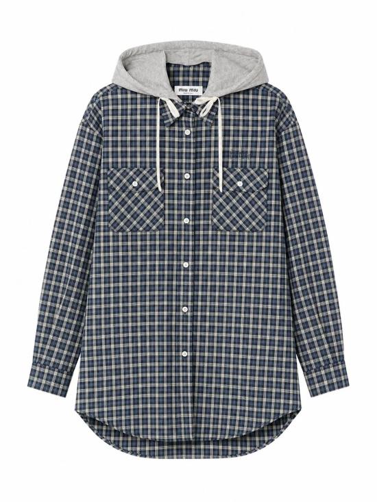 26FW 미우미우 셔츠 MK2051SOOO6210 F022X BLU BIANCO