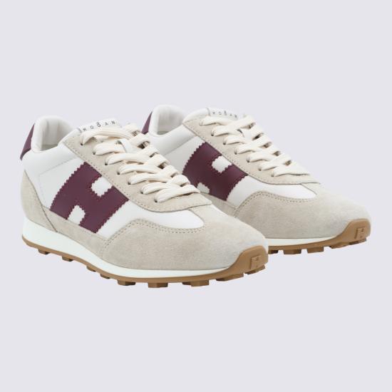26FW 호간 스니커즈 HXW7270GH00 UHC9998 BIANCO BURGUNDY - HOGAN