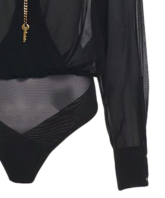 26FW 엘리자베타프랜치 바디수트 티셔츠 CB00966E2 110 BLACK - ELISABETTA FRANCHI