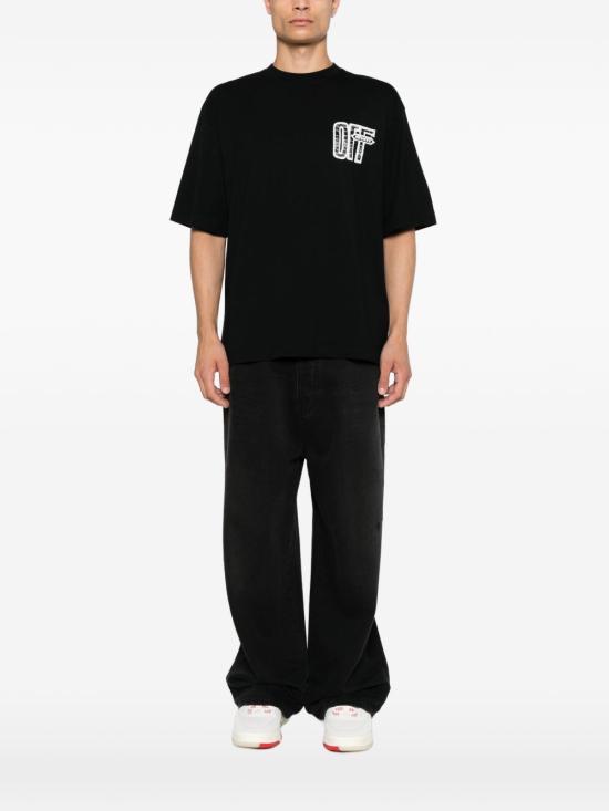 26FW 오프화이트 반팔 티셔츠 OMAA120F26JER0 0Y00 BLACK - OFF WHITE