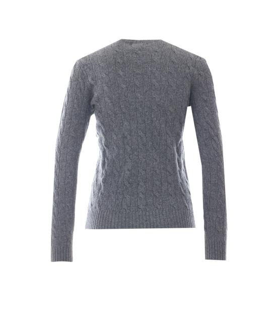 26FW 폴로 랄프로렌 폴로 자수 케이블 니트 스웨터 211971865501 FLANNEL GREY - POLO RALPH LAUREN