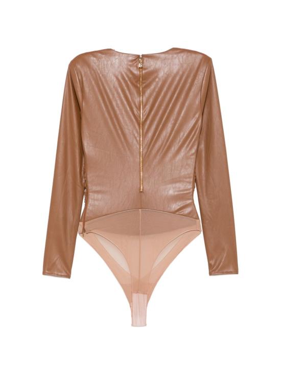 26FW 엘리자베타프랜치 바디수트 티셔츠 BO04566E2 FK3 BROWN - ELISABETTA FRANCHI