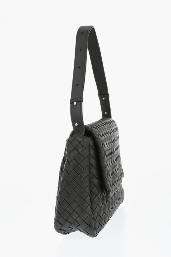  보테가베네타 라지 코블 메신저백 755769V3BD13203 Green - BOTTEGA VENETA