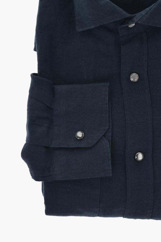  꼬르넬리아니 긴팔 셔츠 91PX38 3161195 001 Blue - CORNELIANI