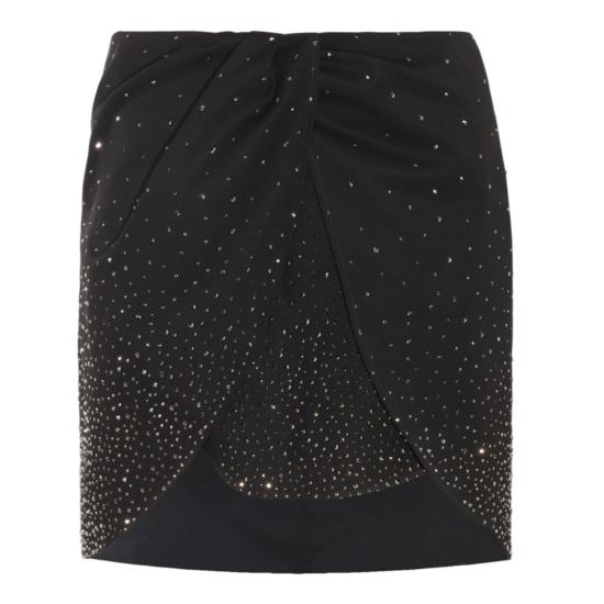  오프화이트 숏 스커트 OWCU009S24FAB0031000 Black