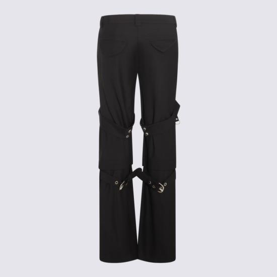  오프화이트 스트레이트 팬츠 OWCF020F23FAB0011000 Black - OFF WHITE