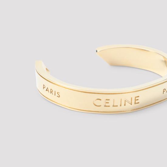 26FW 셀린느 골드 피니시 브라스 리본 스몰 커프 B107E3F70 35OR GOLD - CELINE