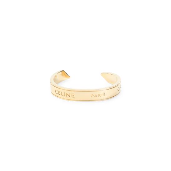 26FW 셀린느 골드 피니시 브라스 리본 스몰 커프 B107E3F70 35OR GOLD - CELINE