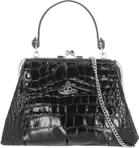 26FW 비비안웨스트우드 그래니 프레임 퍼스 4B010007WL0098N401 BLACK
