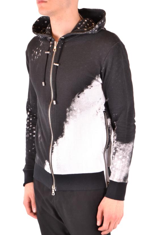  발망 후드 티셔츠 S8H 6641 1146 black - BALMAIN