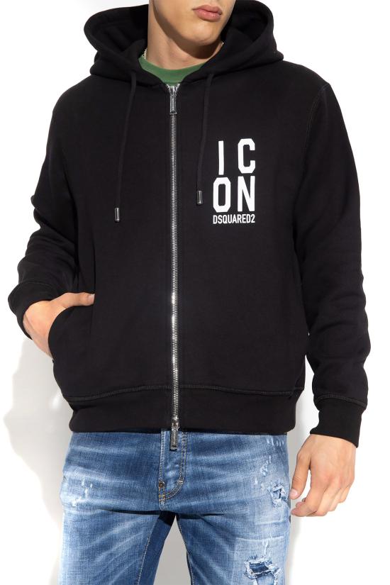  디스퀘어드2 후드 티셔츠 S79HG0012 S25516 900 black - DSQUARED2