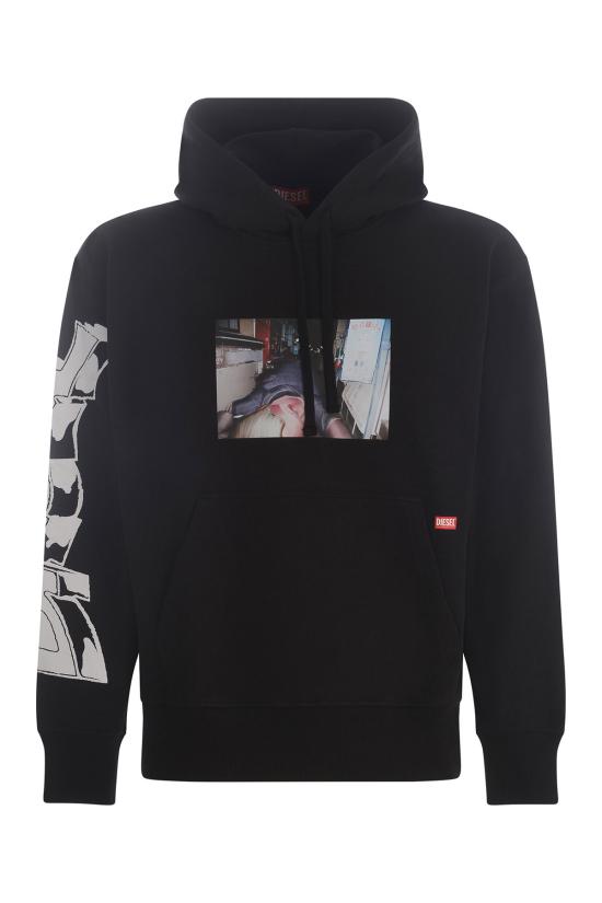  디젤 후드 티셔츠 A035920IEAX9XX black