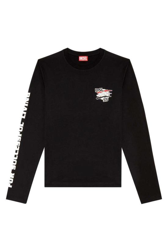  디젤 긴팔 티셔츠 A110490GRAI9XX black