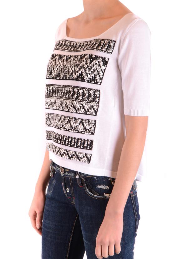  디익스테리어 반팔 티셔츠 42374 AZTECO white - D. EXTERIOR
