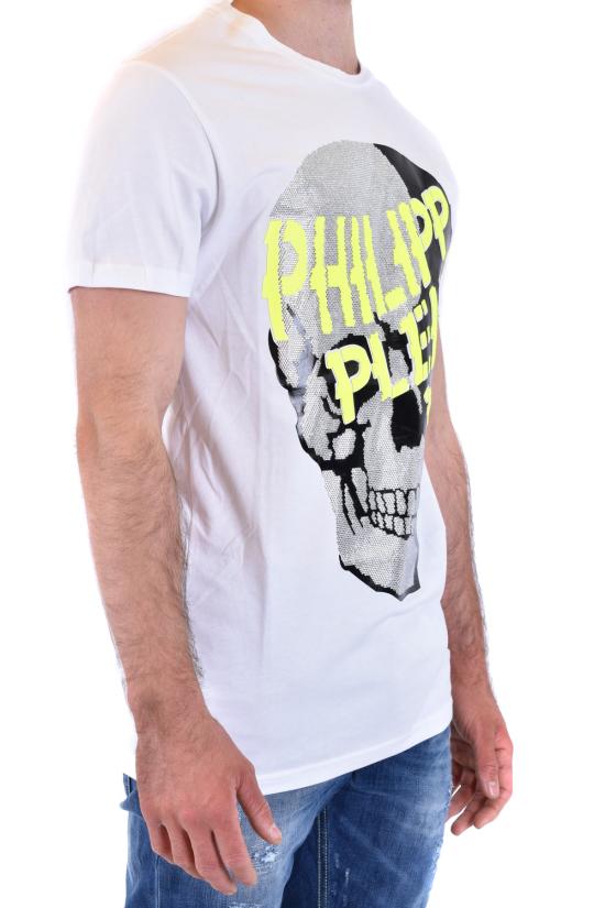 필립 플레인 반팔 티셔츠 1MTK4348PJY002N0109 white - PHILIPP PLEIN