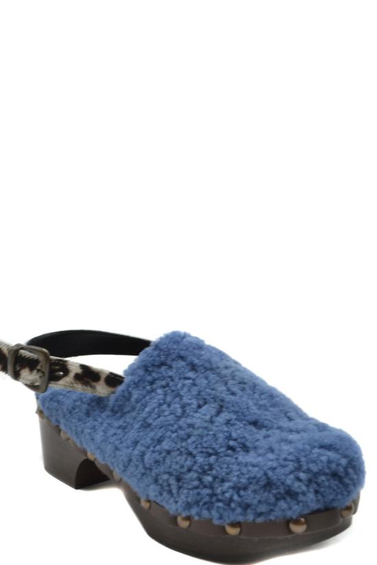  Avec Mod�ration 뮬/슬리퍼 RUKA SHEARLINGAZU blue - OTHER BRANDS
