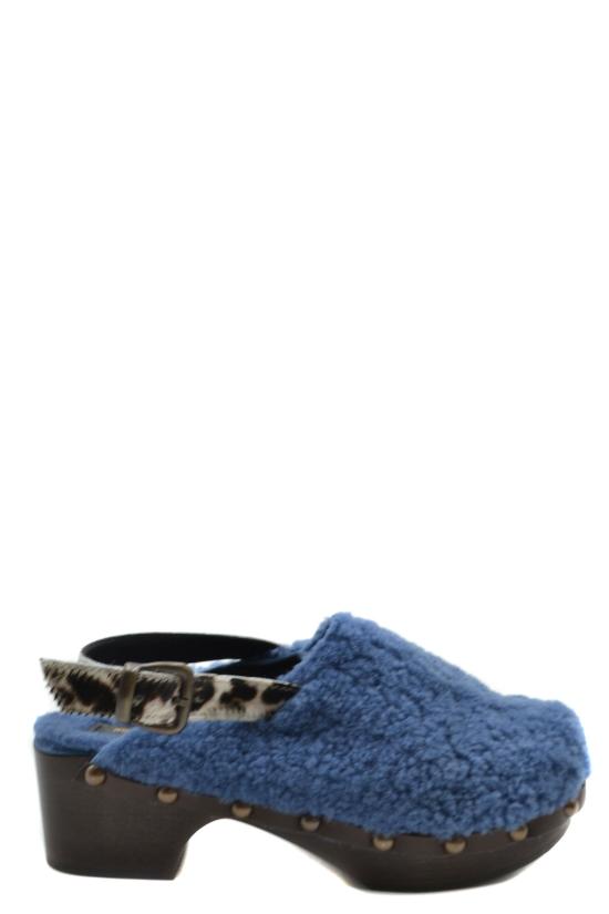  Avec Mod�ration 뮬/슬리퍼 RUKA SHEARLINGAZU blue