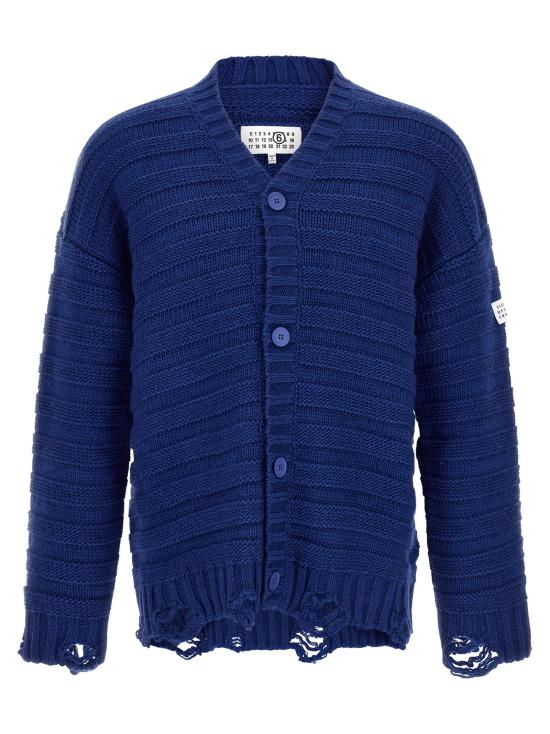 26FW MM6 메종마르지엘라 가디건 SH0HP0005M13040483 Blue