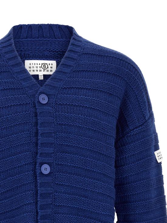 26FW MM6 메종마르지엘라 가디건 SH0HP0005M13040483 Blue - MM6 MAISON MARGIELA
