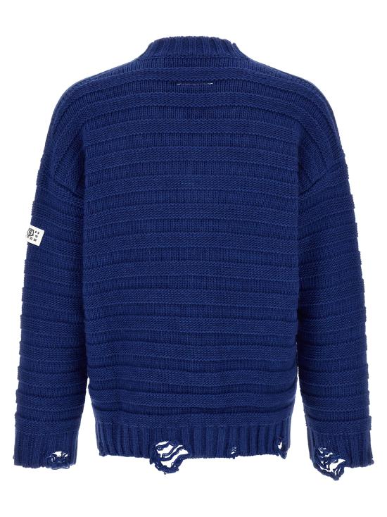 26FW MM6 메종마르지엘라 가디건 SH0HP0005M13040483 Blue - MM6 MAISON MARGIELA