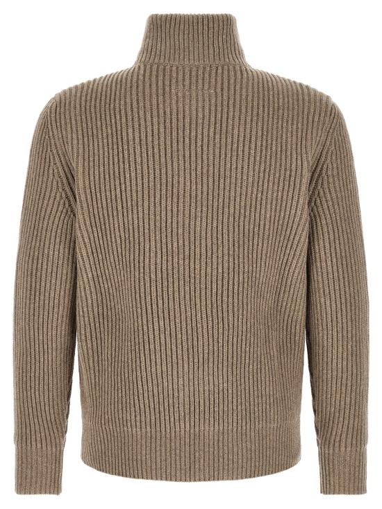 26FW MM6 메종마르지엘라 집업 니트 SH0AM0095M13286811M Beige - MM6 MAISON MARGIELA