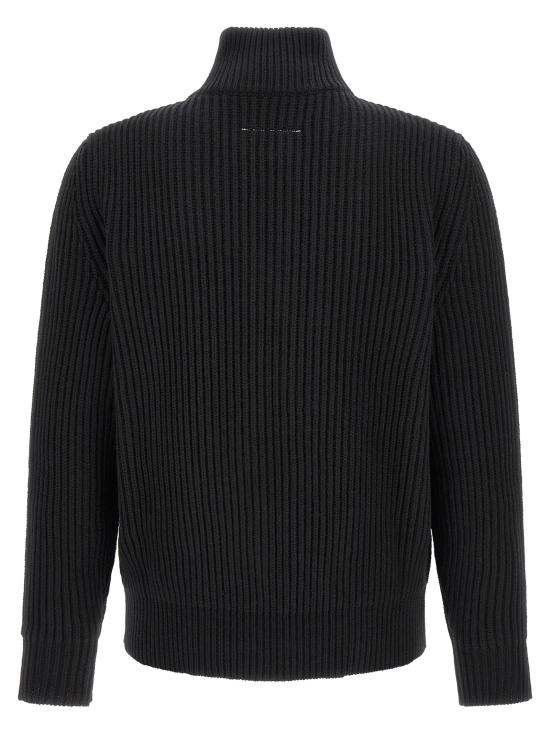 26FW MM6 메종마르지엘라 집업 니트 SH0AM0095M13286900 Black - MM6 MAISON MARGIELA