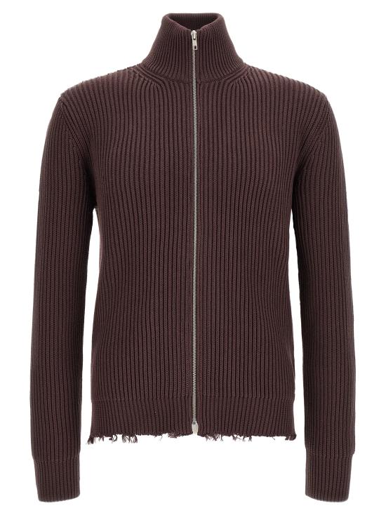 26FW MM6 메종마르지엘라 집업 니트 SH0AM0021M13039144 Brown