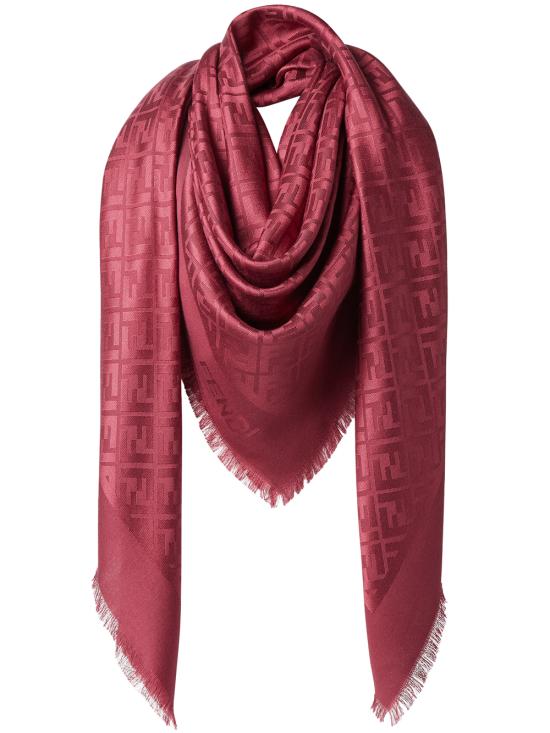26FW 펜디 오가닉 실크 울 FF 숄 FXT069AJW7F0GGG ROSSO - FENDI