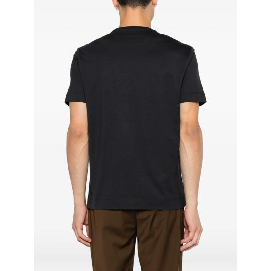 26FW 에르메네질도제냐 반팔 티셔츠 RUI360A4 I765 B09 BLACK - ERMENEGILDO ZEGNA