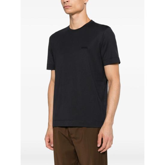 26FW 에르메네질도제냐 반팔 티셔츠 RUI360A4 I765 B09 BLACK - ERMENEGILDO ZEGNA