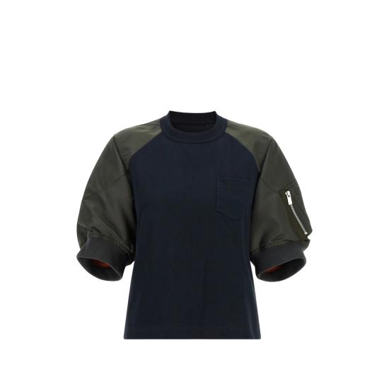 26FW 사카이 블라우스 26 08624 233 BLUE GREEN