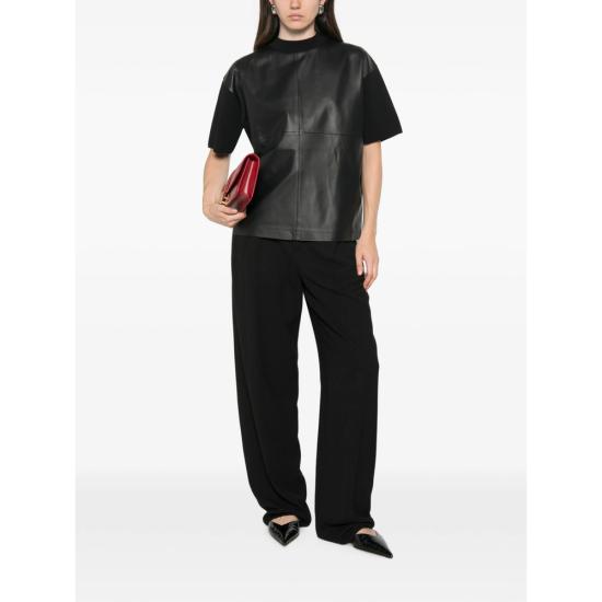 26FW 막스마라 스튜디오 반팔 티셔츠 MSTSEGALE 010F 003 BLACK - MAX MARA STUDIO
