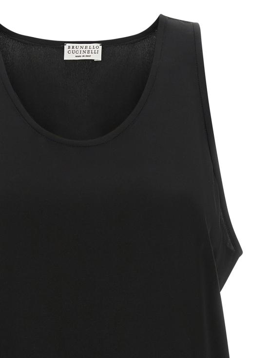 26SS 브루넬로 쿠치넬리 민소매 티셔츠 MB993DZ300C101 Black - BRUNELLO CUCINELLI