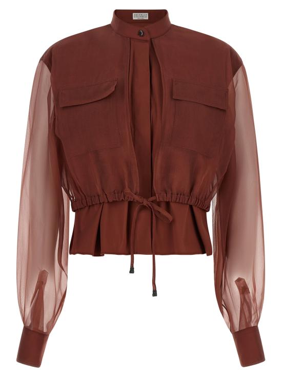 26SS 브루넬로 쿠치넬리 블라우스 M0091NC416C9093 Brown