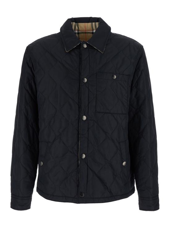 26FW 버버리 리버시블 퀼티드 나일론 오버셔츠 8115788A1189 Black