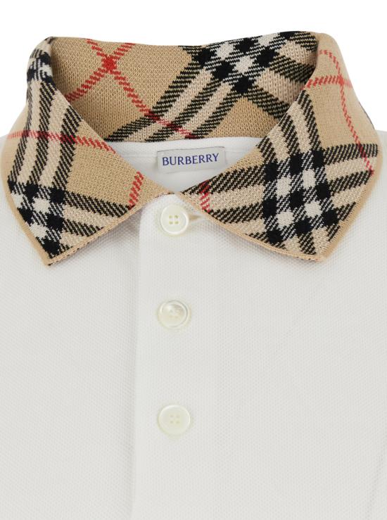 26FW 버버리 폴로 티셔츠 8126966B7078 White - BURBERRY