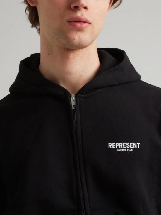 26FW 리프레젠트 후드 티셔츠 OCM41122 001 BLACK - REPRESENT