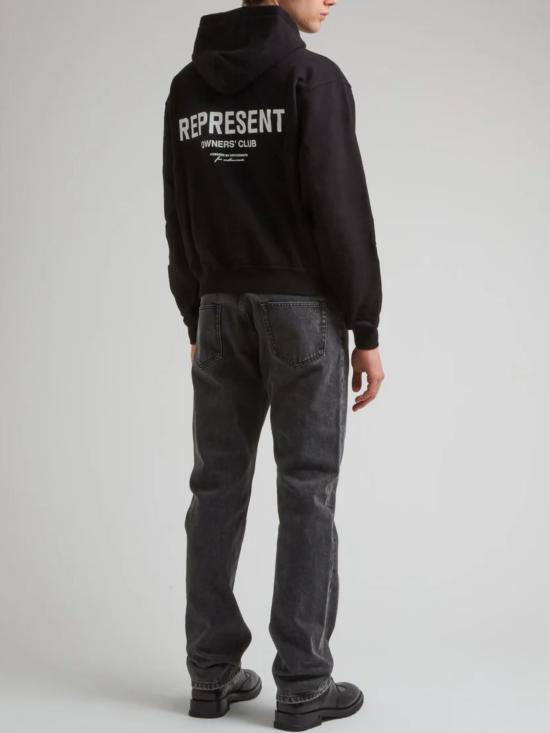 26FW 리프레젠트 후드 티셔츠 OCM41122 001 BLACK - REPRESENT