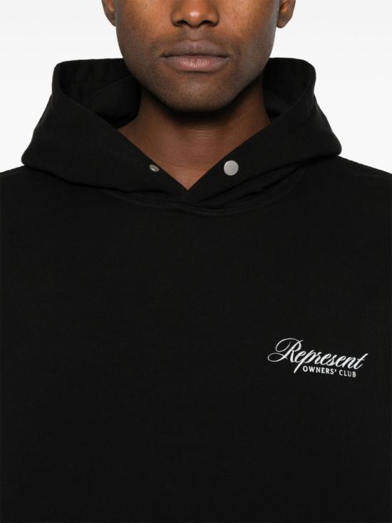26FW 리프레젠트 후드 티셔츠 OCM41200 001 BLACK - REPRESENT
