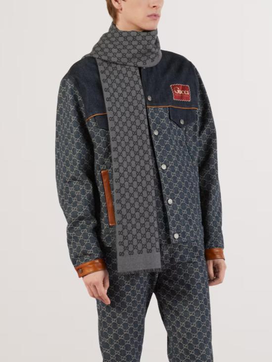 26FW 구찌 GG 자카드 울 머플러 391246 4G2001160 GREY - GUCCI