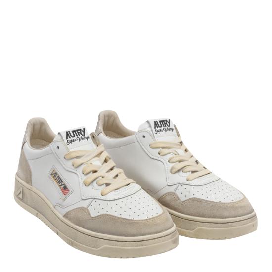 26FW 오트리 슈퍼 빈티지 메달리스트 로우 레더 스니커즈 AVLM LS75 White - AUTRY
