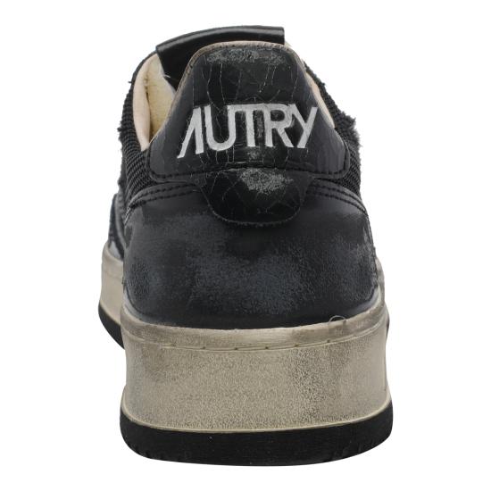 26FW 오트리 슈퍼 빈티지 메달리스트 로우 레더 스니커즈 AVLM KH01 Black - AUTRY