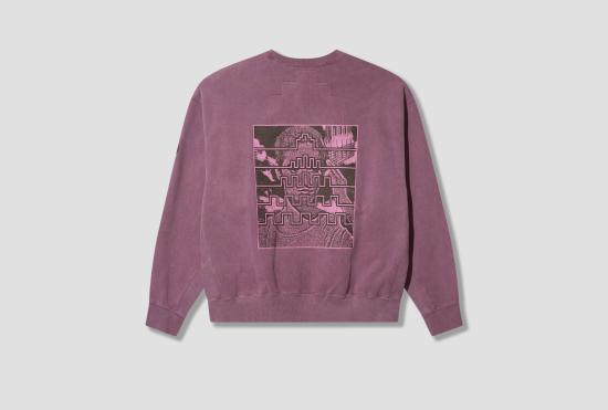 26FW 카브엠트 긴팔 티셔츠 오버다이 패러다임 크루넥 CES29CS12 버건디 - CAV EMPT