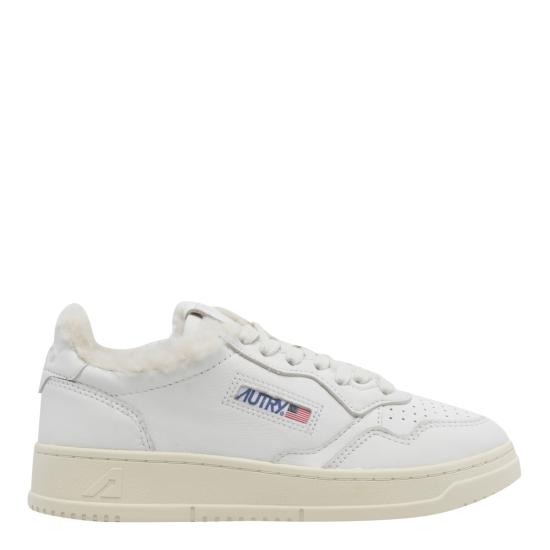 26FW 오트리 메달리스트 로우 레더 스니커즈 AULW SR01 WHITE
