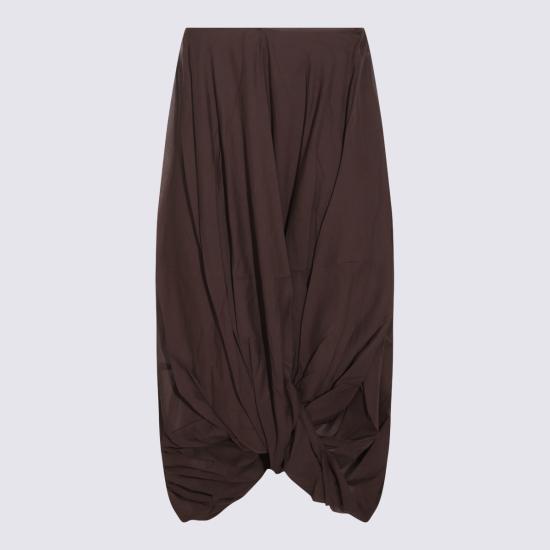 26FW 토템 미디 스커트 253WRB0306 FB0430427 WALNUT