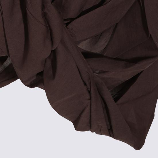 26FW 토템 미디 스커트 253WRB0306 FB0430427 WALNUT - TOTEME