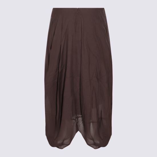 26FW 토템 미디 스커트 253WRB0306 FB0430427 WALNUT - TOTEME