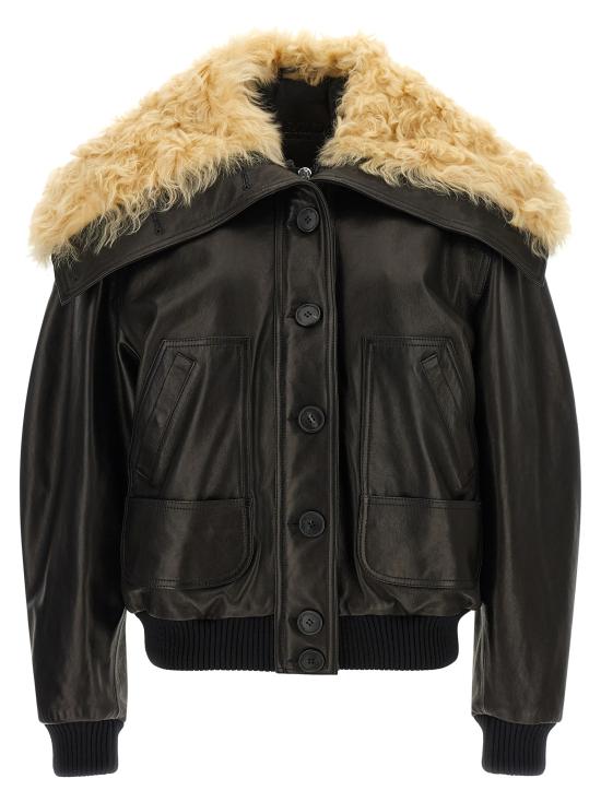 26FW 디 아티코 가죽 자켓 261WCB00129LBT166AA418 Black