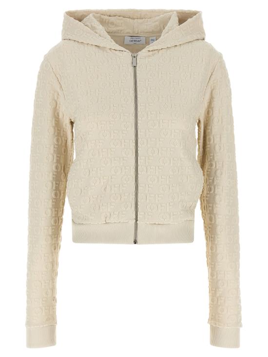 26FW 오프화이트 후드 티셔츠 29E00709TW230W230 Beige